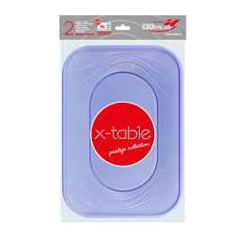 Vassoio di Plastica PP "X-Table" Viola 330x230mm (2 Pezzi)