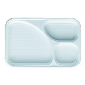 Vaschette PS Bianco 3 Scomparti 315x210mm (400 Pezzi )
