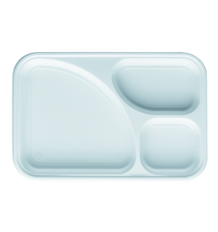 Vaschette PS Bianco 3 Scomparti 315x210mm (400 Pezzi ) Vaschette PS Bianco 3 Scomparti 315x210mm (400 Pezzi )