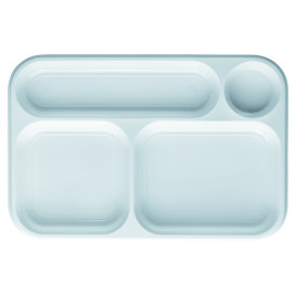 Vaschette PS Bianco 4 Scomparti 360x240mm (100 Pezzi )