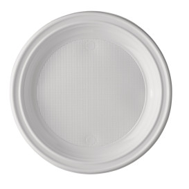 Piatto di Plastica PS Fondo Bianco 220mm (1600 Pezzi)