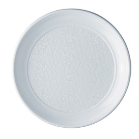 Piatto di Plastica PS Piano Bianco 250mm (800 Pezzi)