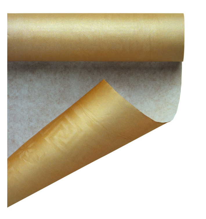 Tovaglia di Carta Rotolo Oro 1,2x7m (25 Pezzi)