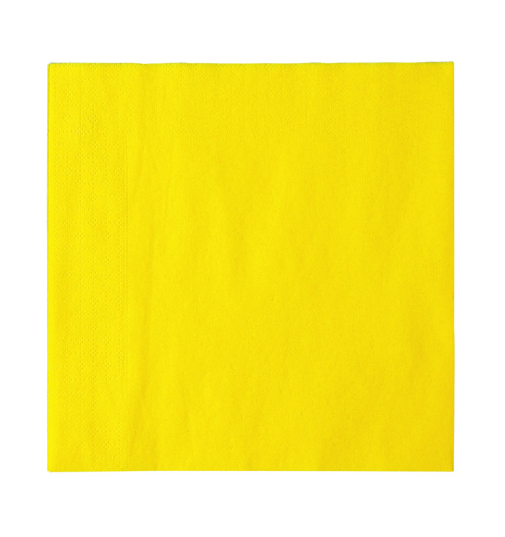 Tovagliolo di Carta 2 Velis Giallo 33x33cm (50 Pezzi) Tovagliolo di Carta 2 Velis Giallo 33x33cm (50 Pezzi)