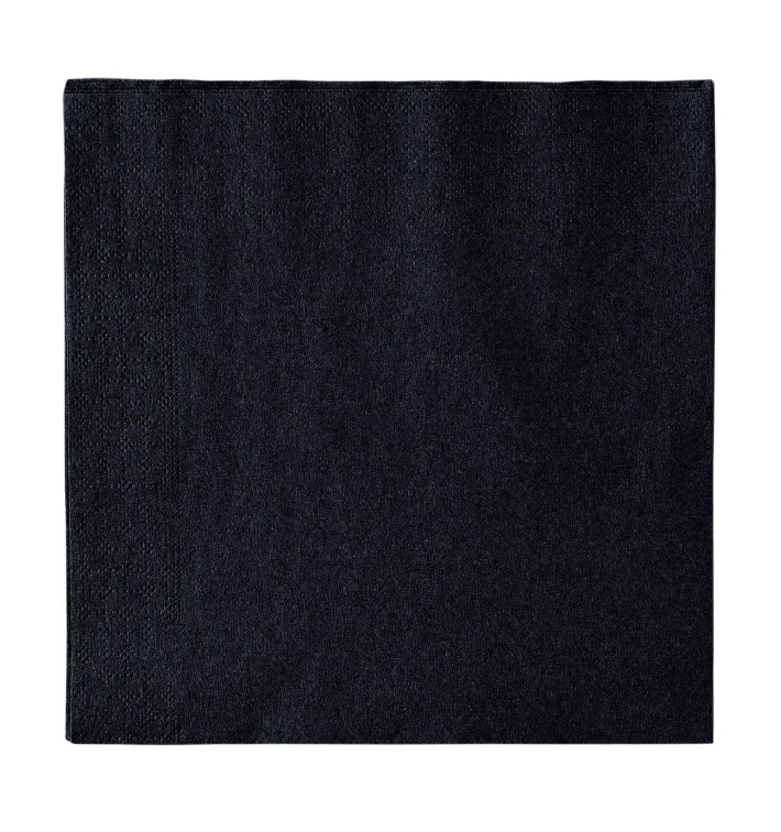 Tovagliolo di Carta 2 Velis Nero 33x33cm (1200 Pezzi) Tovagliolo di Carta 2 Velis Nero 33x33cm (1200 Pezzi)