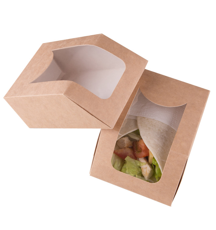 Scatola di Carta Kraft con Finestra 90x51x120mm (25 Pezzi) Scatola di Carta Kraft con Finestra 90x51x120mm (25 Pezzi)