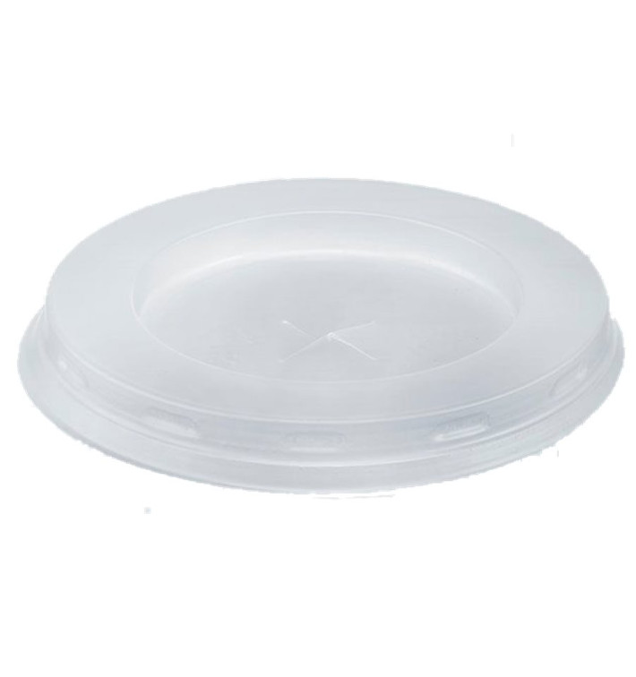 Coperchio di Plastica PS Bianco per Bicchiere 200/250ml Ø7,2cm (100 Pezzi) Coperchio di Plastica PS Bianco per Bicchiere 200/250ml Ø7,2cm (100 Pezzi)