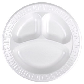 Piatto Termici EPS "Concorde" 3 Sco. Laminat Bianco Ø260mm (500 Pezzi)