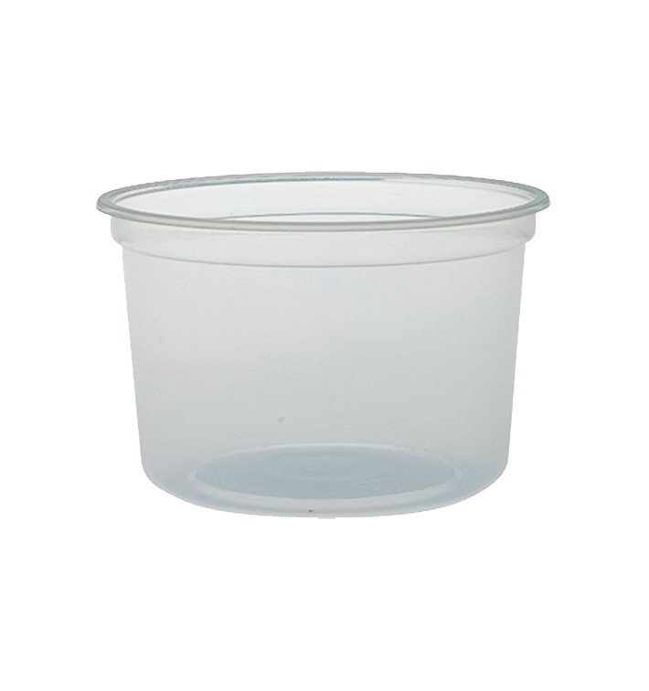 Contenitore di Plastica PP "Deli" 16Oz/473ml Trasp. Ø120mm (500 Pezzi)