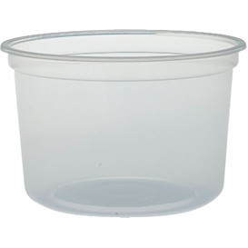 Contenitore di Plastica PP "Deli" 16Oz/473ml Trasp. Ø120mm  (25 Pezzi)