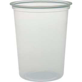 Contenitore di Plastica PP "Deli" 32Oz/960ml Trasp. Ø120mm (500 Pezzi)