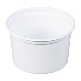 Contenitore di Plastica PP "Deli" 16Oz/473ml Bianco Ø120mm (500 Pezzi)