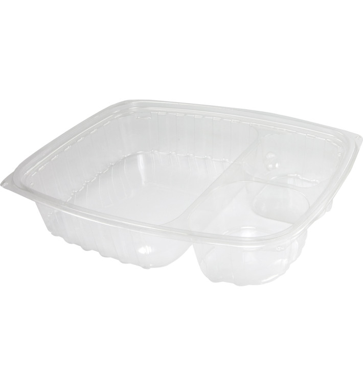 Contenitore di Plastica OPS "Clear Pac" 3 C. Transp. 887ml (252 pezzi) Contenitore di Plastica OPS "Clear Pac" 3 C. Transp. 887ml (252 pezzi)