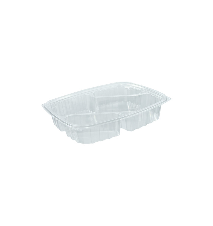 Contenitore di Plastica OPS "Clear Pac" 3 C. Diagonale Transp. 887ml (63 pezzi) Contenitore di Plastica OPS "Clear Pac" 3 C. Diagonale Transp. 887ml (63 pezzi)