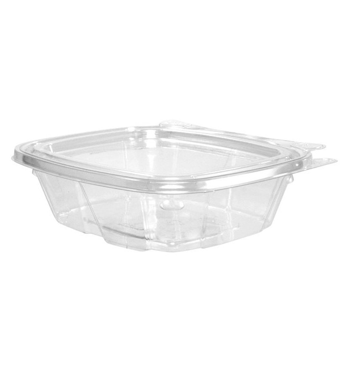 Contenitore Inviolable di Plastica PET Coperchio Plano 240ml (200 Pezzi) Contenitore Inviolable di Plastica PET Coperchio Plano 240ml (200 Pezzi)