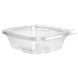 Contenitore Inviolable di Plastica PET Coperchio Plano 240ml (100 Pezzi)