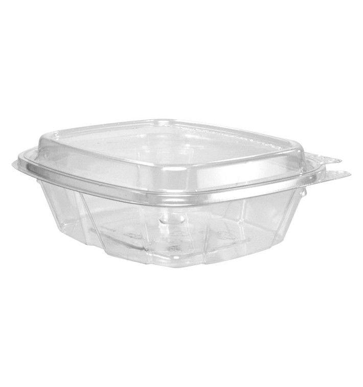 Contenitore Inviolable di Plastica PET Coperchio Alta 240ml (100 Pezzi) Contenitore Inviolable di Plastica PET Coperchio Alta 240ml (100 Pezzi)