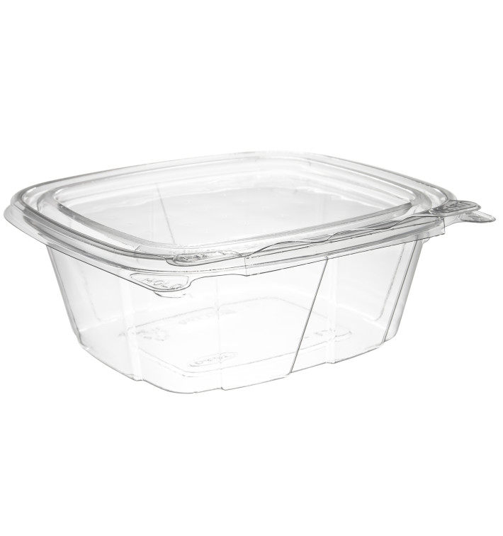 Contenitore Inviolable di Plastica PET Coperchio Plano 355ml (200 Pezzi) Contenitore Inviolable di Plastica PET Coperchio Plano 355ml (200 Pezzi)