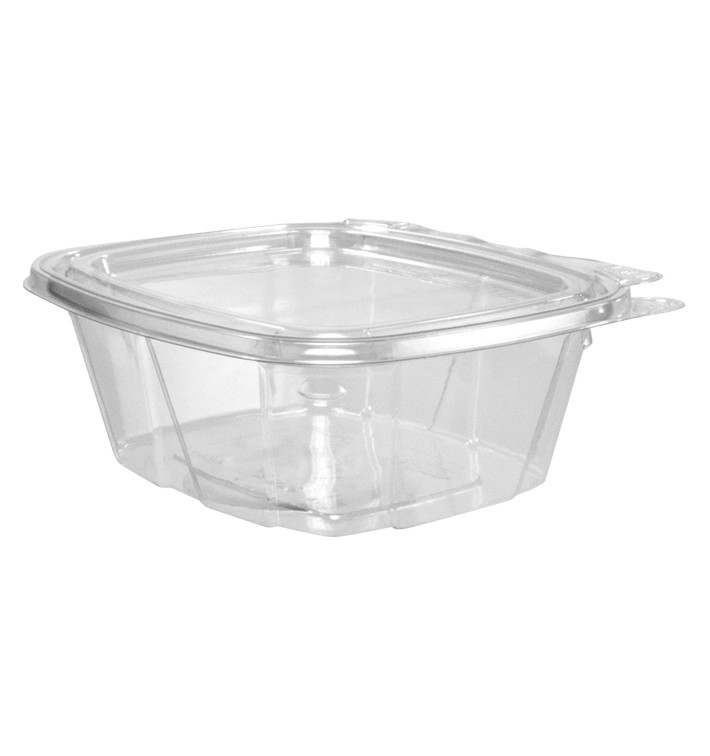 Contenitore Inviolable di Plastica PET Coperchio Plano 475ml (200 Pezzi) Contenitore Inviolable di Plastica PET Coperchio Plano 475ml (200 Pezzi)