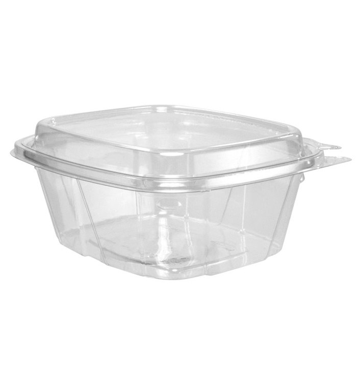 Contenitore Inviolable di Plastica PET Coperchio Alta 475ml (200 Pezzi) Contenitore Inviolable di Plastica PET Coperchio Alta 475ml (200 Pezzi)
