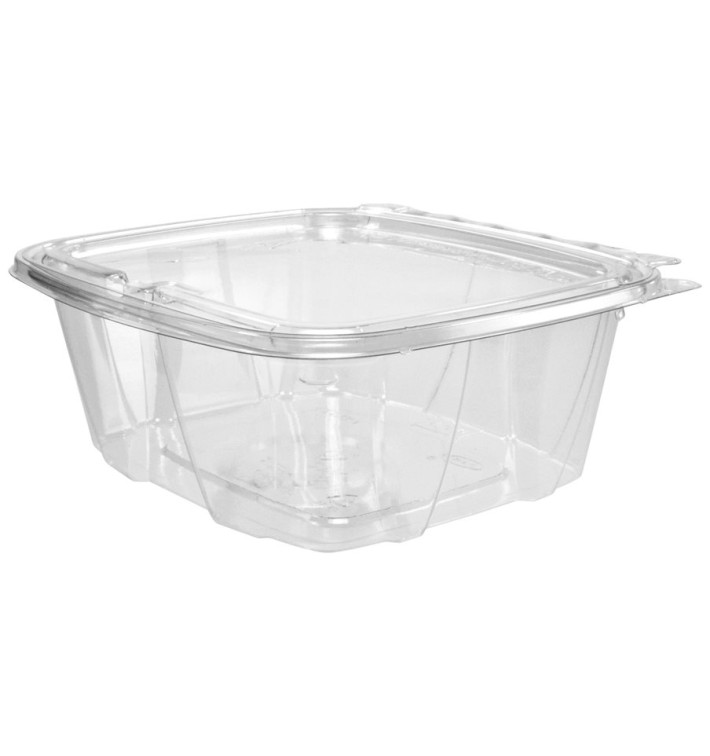 Contenitore Inviolable di Plastica PET Coperchio Plano 950ml (100 Pezzi) Contenitore Inviolable di Plastica PET Coperchio Plano 950ml (100 Pezzi)