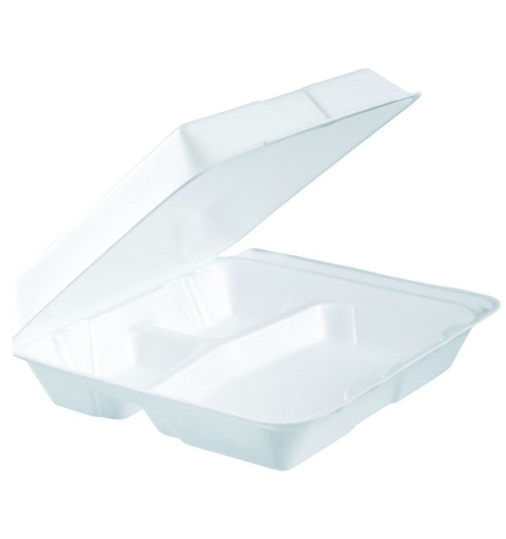 Contenitori EPS MenuBOX 3Sco. Rimovible Bianco 240x235mm (100 Pezzi) Contenitori EPS MenuBOX 3Sco. Rimovible Bianco 240x235mm (100 Pezzi)
