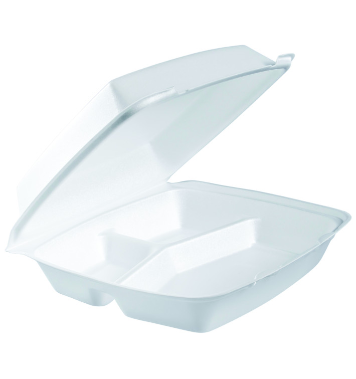 Contenitori EPS MenuBOX 3Sco. Bianco 240x235mm (200 Pezzi) Contenitori EPS MenuBOX 3Sco. Bianco 240x235mm (200 Pezzi)