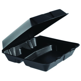 Contenitori EPS MenuBox 3 Sco. Nero 240x235mm (200 Pezzi)