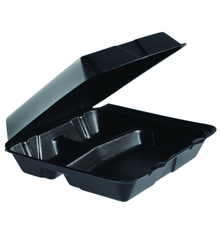 Contenitori EPS MenuBox 3 Sco. Nero 240x235mm (200 Pezzi)