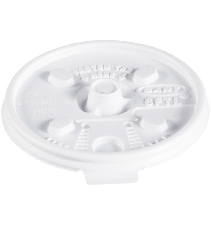 Coperchio "Lift n' Lock" PS Bianco Ø7,4cm (100 Pezzi) Coperchio "Lift n' Lock" PS Bianco Ø7,4cm (100 Pezzi)