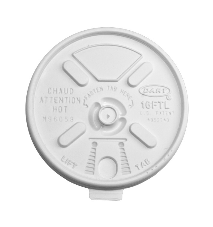 Coperchio "Lift n' Lock" PS Bianco Ø9,4cm (100 Pezzi) Coperchio "Lift n' Lock" PS Bianco Ø9,4cm (100 Pezzi)