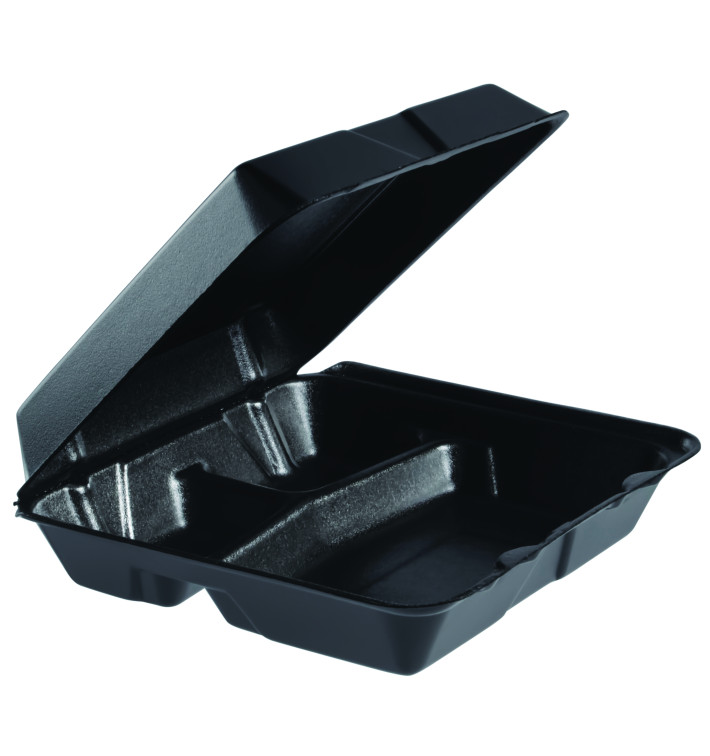 Contenitori EPS MenuBox 3 Sco. Rimovible Nero 240x235mm (200 Pezzi) Contenitori EPS MenuBox 3 Sco. Rimovible Nero 240x235mm (200 Pezzi)