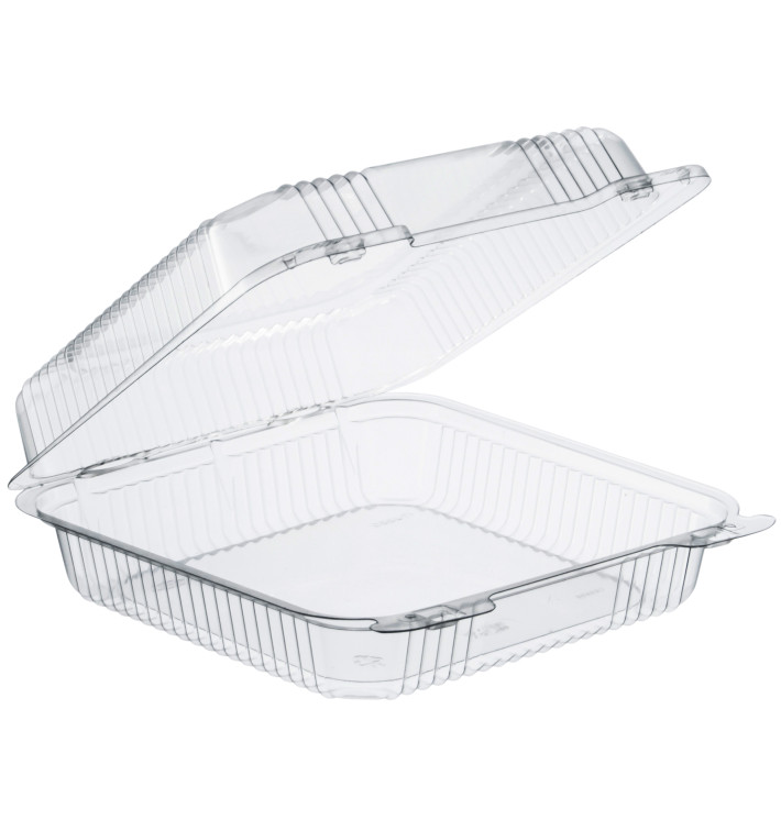 Contenitore Plastica OPS "StayLock" Coperchio Trasp. 1120ml (100 Pezzi) Contenitore Plastica OPS "StayLock" Coperchio Trasp. 1120ml (100 Pezzi)