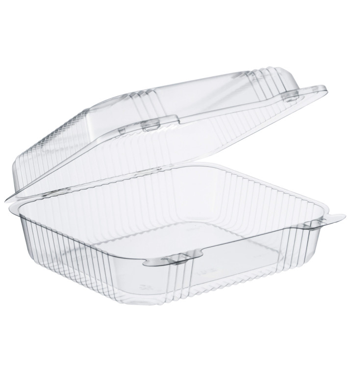 Contenitore Plastica OPS "StayLock" Coperchio Trasp. 1260ml (125 Pezzi) Contenitore Plastica OPS "StayLock" Coperchio Trasp. 1260ml (125 Pezzi)