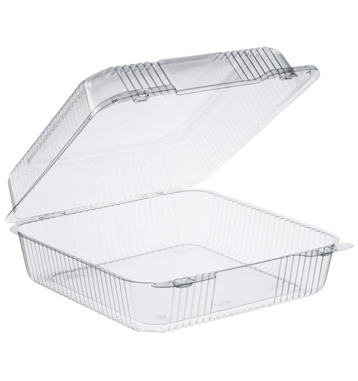 Contenitore Plastica OPS "StayLock" Coperchio Trasp. 2240ml (125 Pezzi) Contenitore Plastica OPS "StayLock" Coperchio Trasp. 2240ml (125 Pezzi)