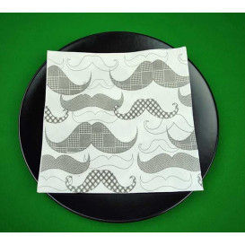 Tovagliolo di Airlaid "Baffi" 40x40cm (50 Pezzi)
