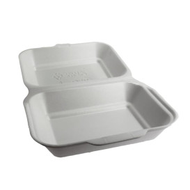 Contenitori Polistirolo Lunchbox Bianco 185x155x70mm (125 Pezzi)
