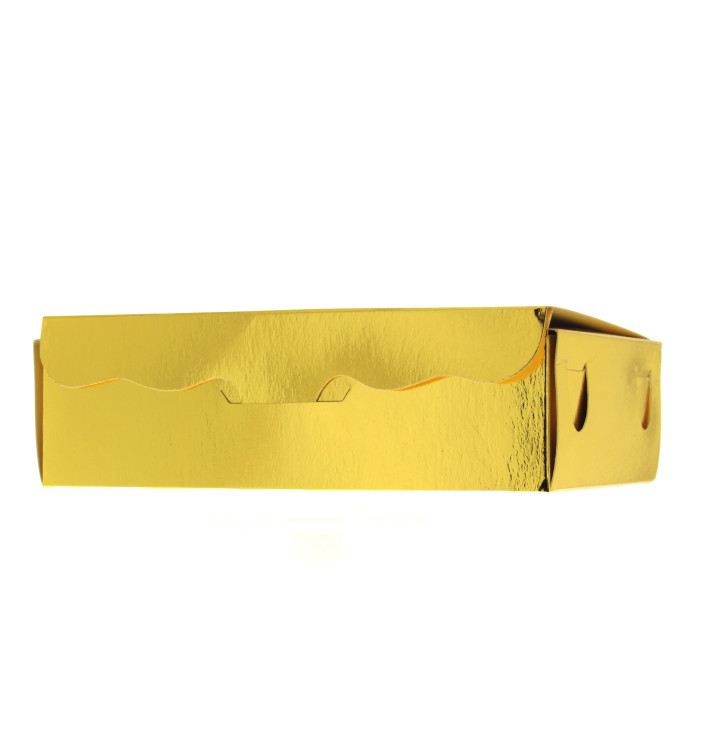 Scatola per Dolci e Praline Oro 11x6,5x2,5cm 100g (100 Pezzi) Scatola per Dolci e Praline Oro 11x6,5x2,5cm 100g (100 Pezzi)