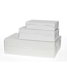 Scatola per Dolci e Praline Bianco 14x8x3,5cm 250g (100 Pezzi)
