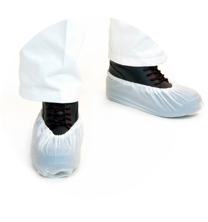 Copriscarpe in Polietilene CPE 40 Micron Bianco (1000 Pezzi)