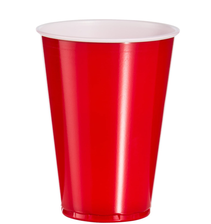 Bicchiere Rosso Plastica PS 10 Oz/300ml (100 Pezzi) Bicchiere Rosso Plastica PS 10 Oz/300ml (100 Pezzi)