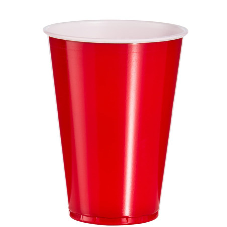 Bicchiere Rosso Plastica PS 10 Oz/300ml (100 Pezzi)
