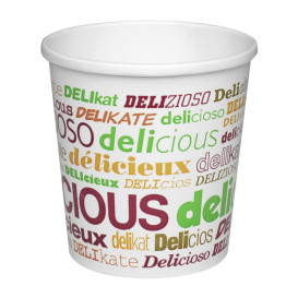 Coppette di Carta "Delicious" 16Oz/473ml Ø9,8cm (25 Pezzi)