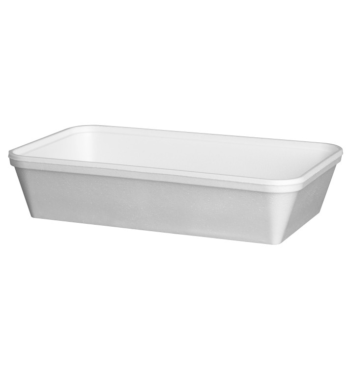 Contenitore Rettangolare Isotermico Bianco 970 ml (25 Pezzi) Contenitore Rettangolare Isotermico Bianco 970 ml (25 Pezzi)
