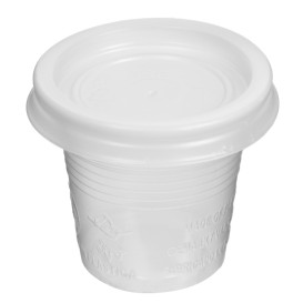 Mini Coperchio di Plastica PS Bicchiere 80/100ml Ø5,7cm (2400 Pezzi)