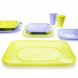 Bicchiere di Plastica PP "X-Table" Viola 320ml (8 Pezzi)