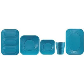 Vassoio di Plastica PP "X-Table" Turchese 330x230mm (2 Pezzi)