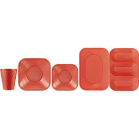 Vassoio di Plastica PP "X-Table" Arancione 330x230mm (2 Pezzi)
