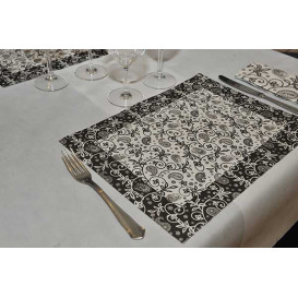 Tovaglietta di Carta 30x40cm "Cachemire" Nero 50g (2500 Pezzi)