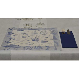 Tovaglietta di Carta 30x40cm "Marinaio" Blu 50g (2500 Pezzi)
